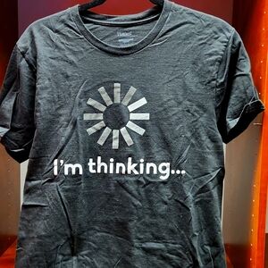Casual Graphic "I'm Thinking..." shirt